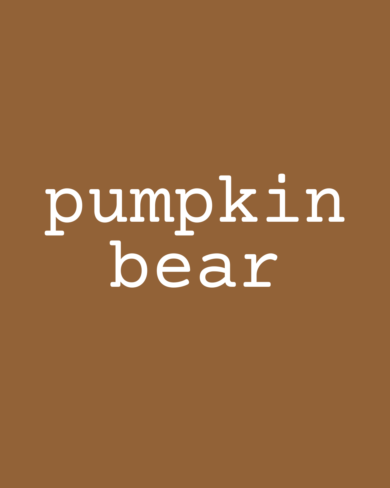 Pumpkin Bear