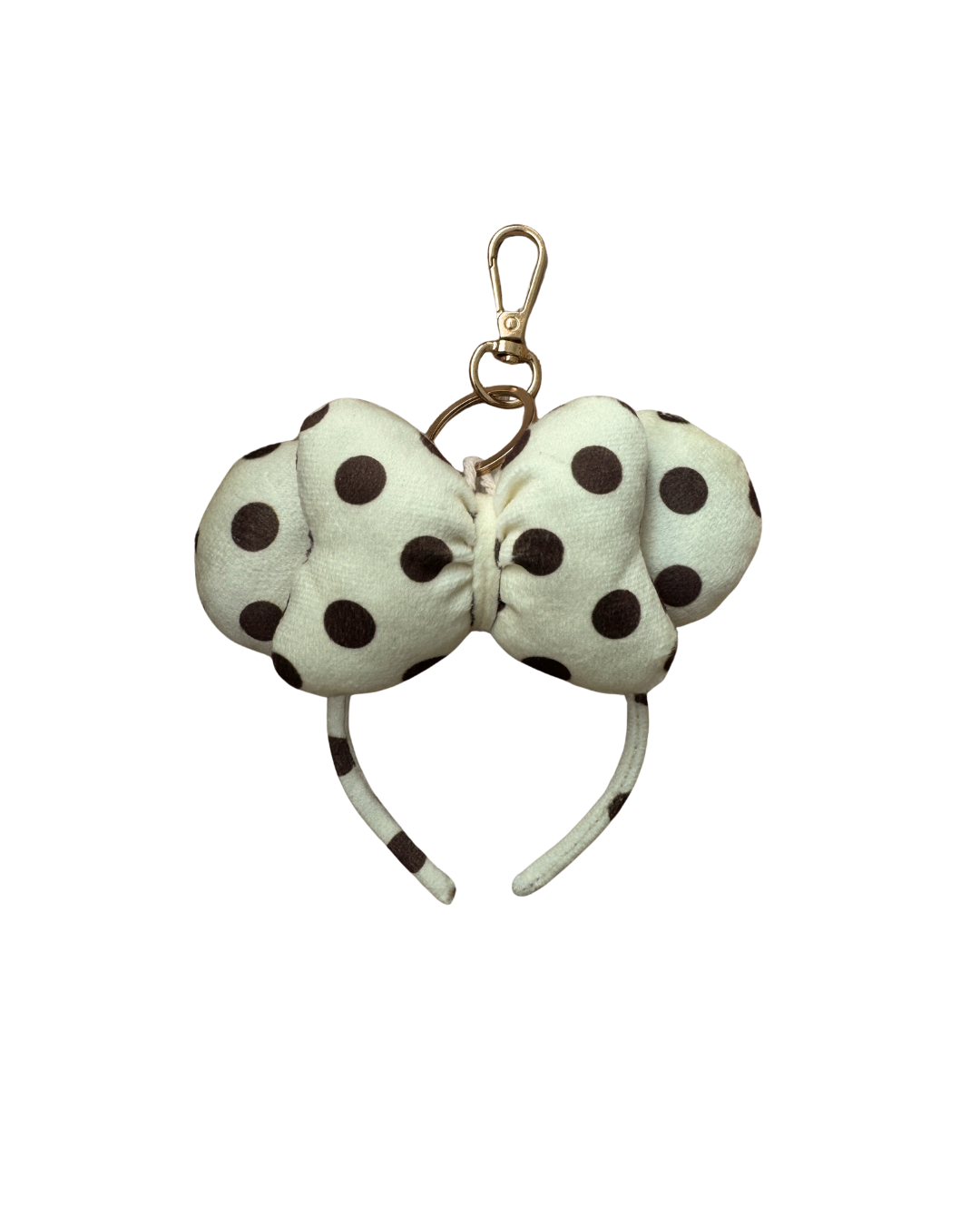 Yellow Polka Dot Ears Bag Charm
