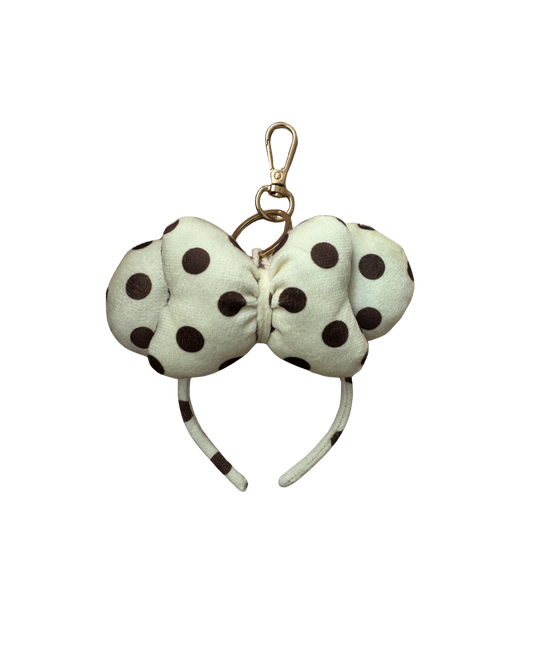 Yellow Polka Dot Ears Bag Charm