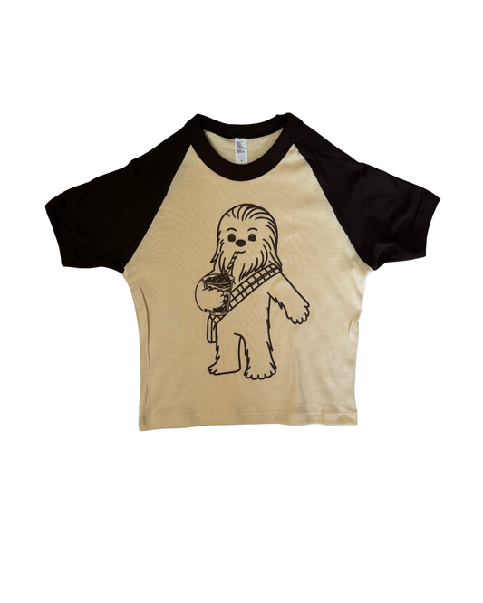 Creme/Brown Chewie Adult Baby Tee