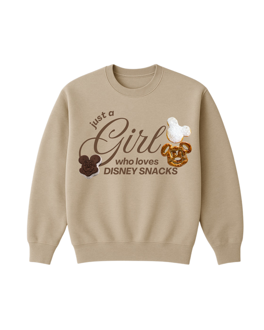 Snacks Girly Sweatshirt *made to order*