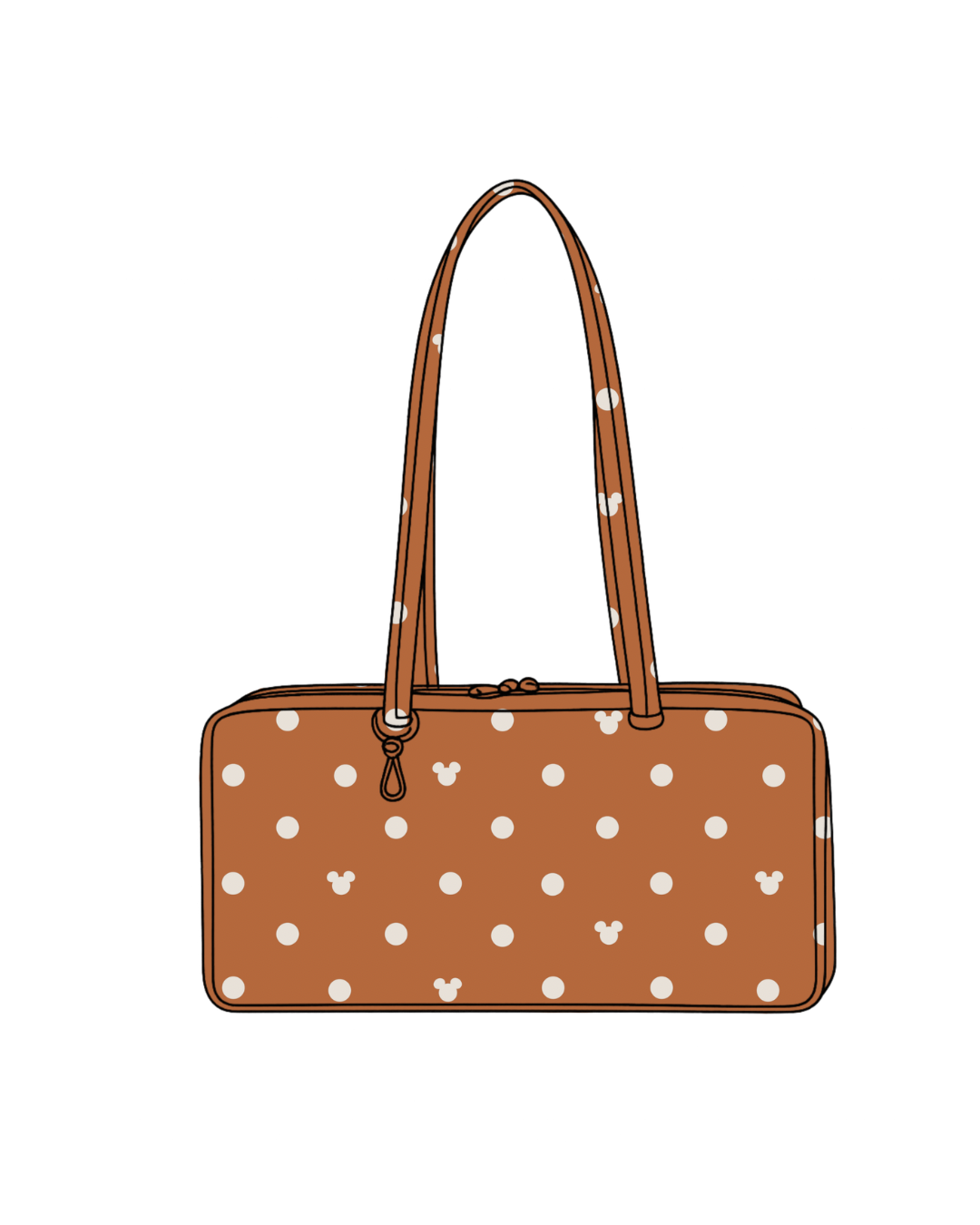 *Pre-Order* Orange Polka Dot Bag (Early September)
