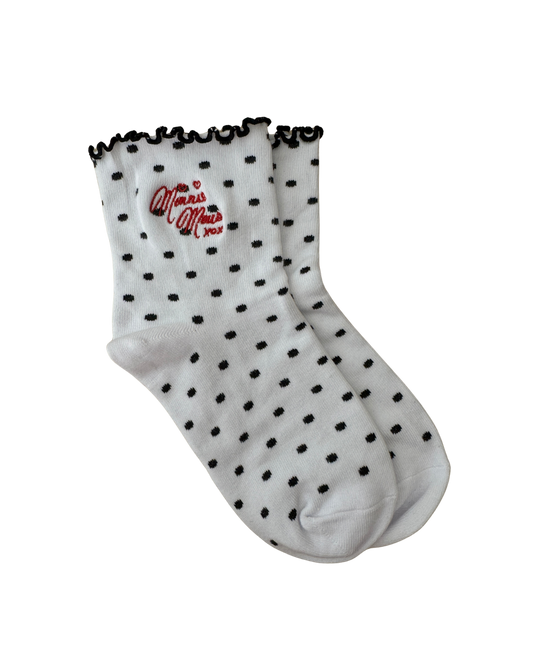 Black & White Polka Dot Socks