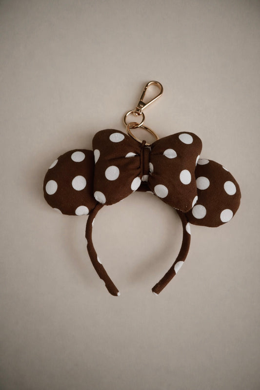 *Pre-Order* Brown Polka Dot Ears Bag Charm (Mid April)