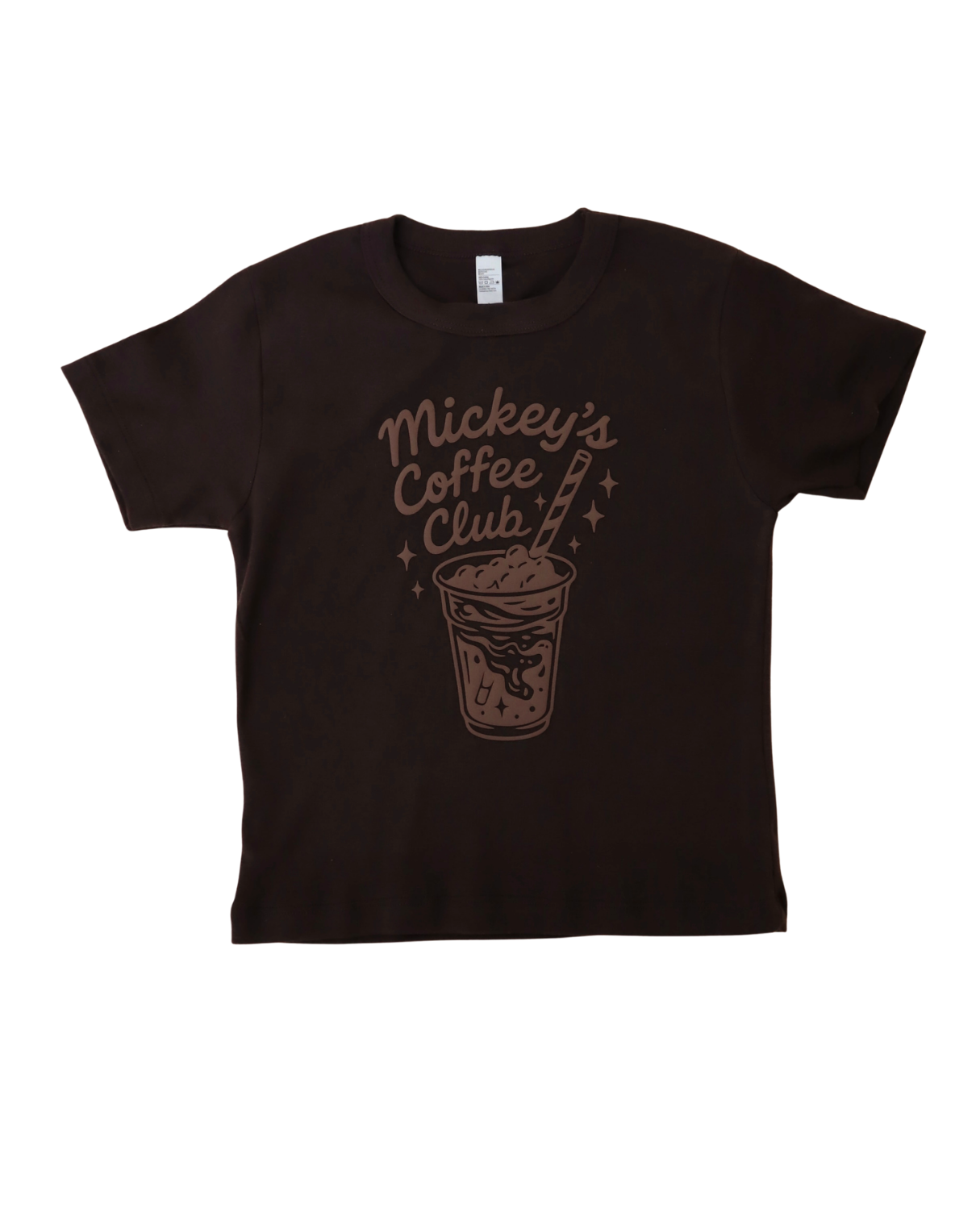 Brown Coffee Club Adult Baby Tee